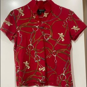 Ralph Laurent red woman polo